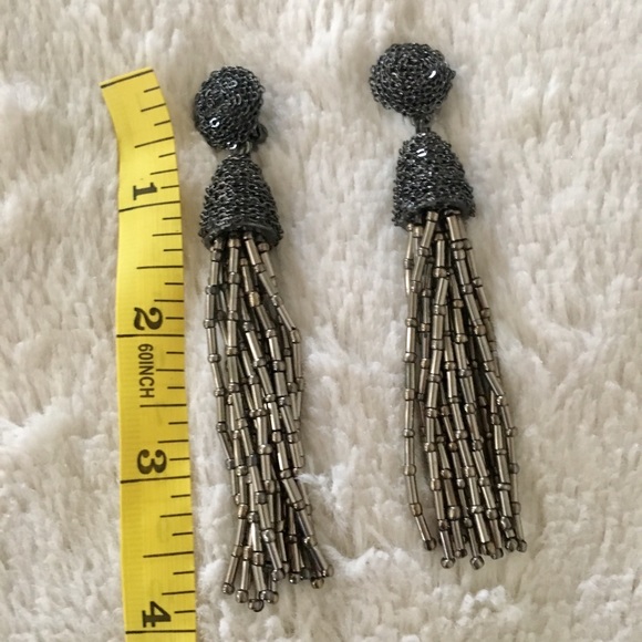 nOir Jewelry Tassel Earrings - Clip-Ons - Picture 6 of 6